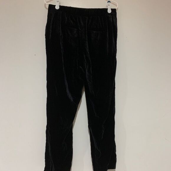 Banana Republic HIGH Rise Velvet Black pants NEW - Picture 1 of 4